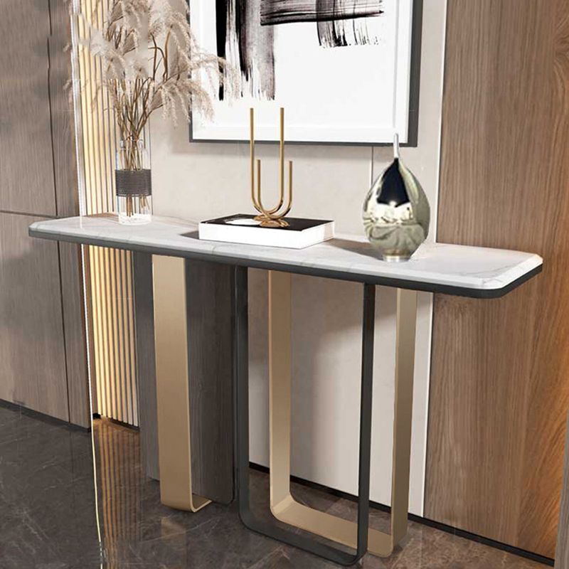 33.5" H Console Table Rectangle Slate Contemporary End Table