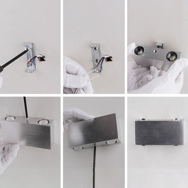 Multi Light Geometry Wall Sconce Modern Style Metal Wall Lighting for Bedroom