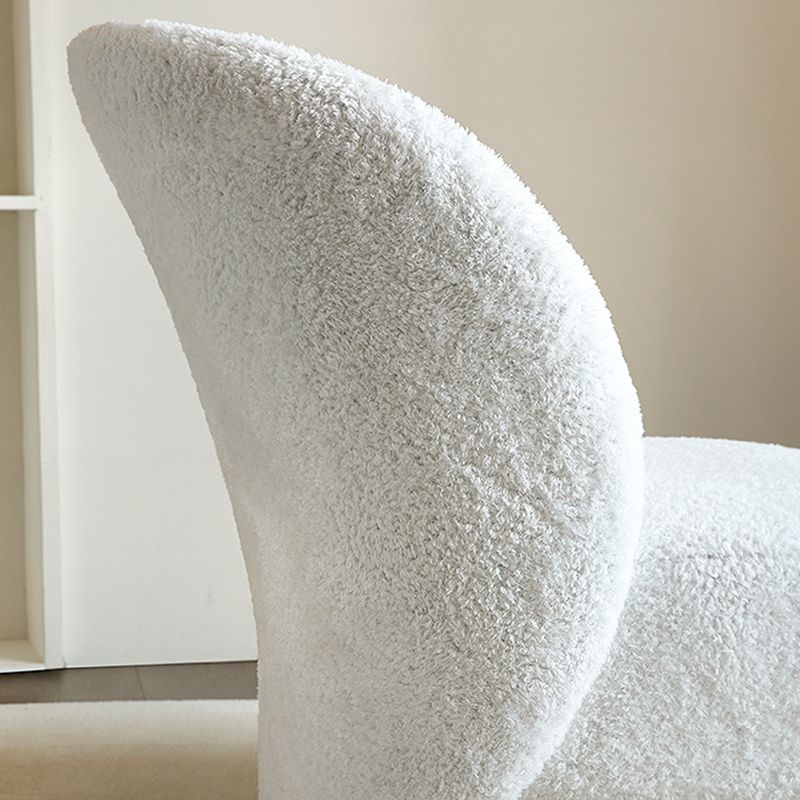 Solid Color Armless Lounge Chair Pillow Back Bedroom Side Chair