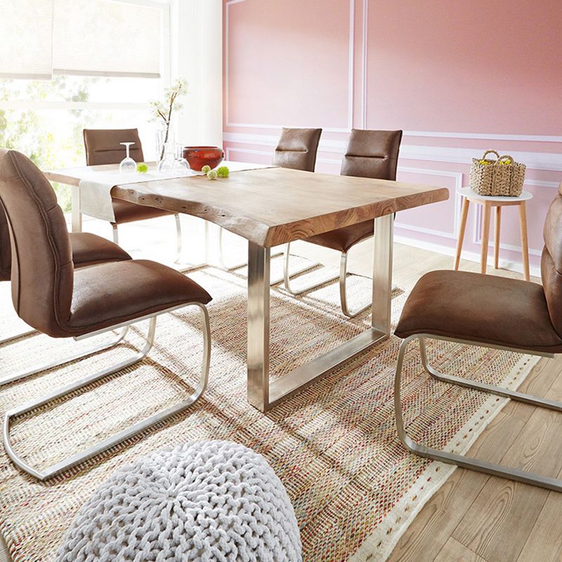 Solid Wood Curved Meeting Table Home Office Luxury Writing Desk