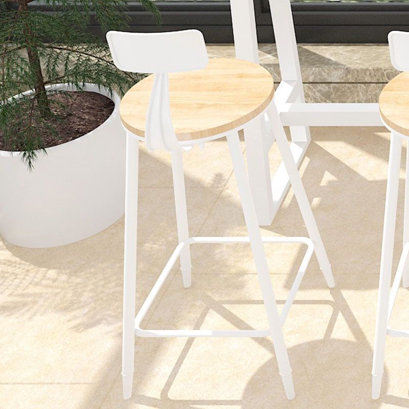 Modern Bar Set 1/2/5 Pieces Rectangle Trestle Wood and Metal Table and Stool Set