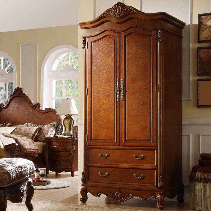 French Country Style Wardrobe Armoire Wood Wardrobe for Bedroom