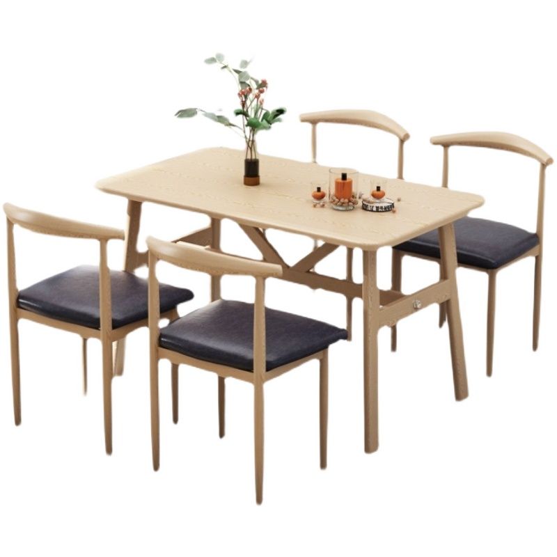 Modern 1/2/5/7 Pieces Dining Set Rectangle Wood Dining Table for Kitchen