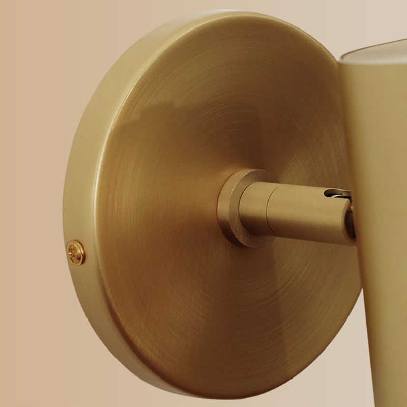 Finisco de acabado de latón Postmodern 1 Head Metal Reading Luz de pared para dormitorio