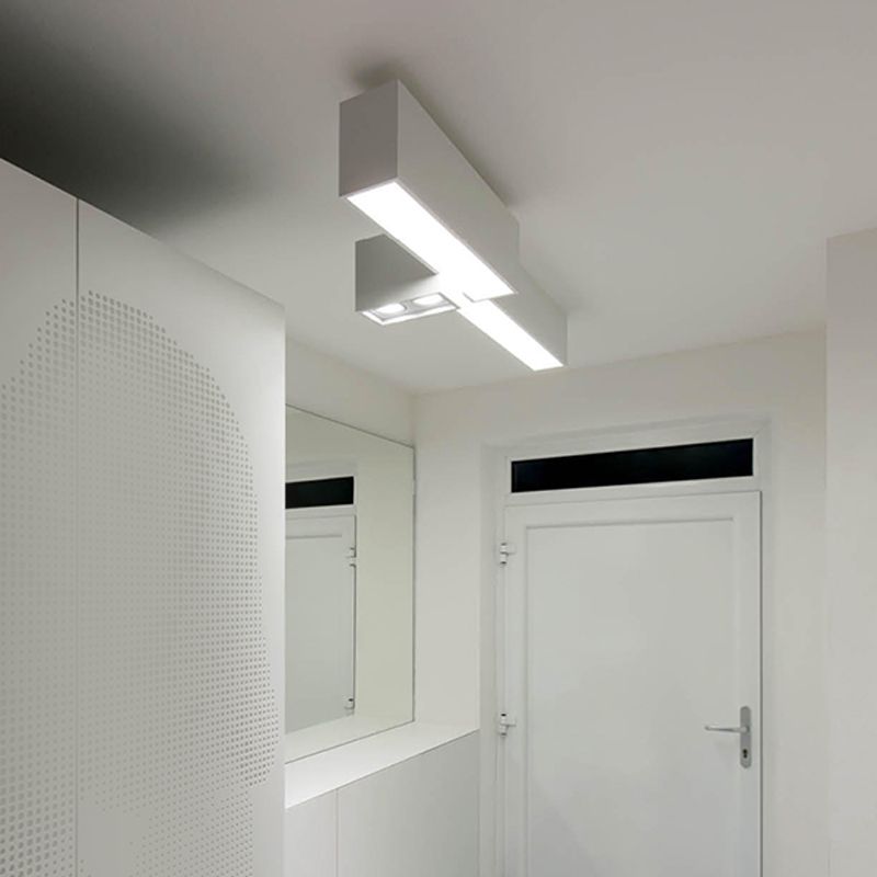 Modern Style Flush Mount Ceiling Light Fixture with Iron Art for Living Room