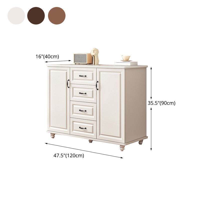 16" W Horizontal Combo Dresser Wooden Storage Chest Dresser with Drawers and Doors