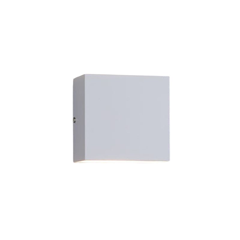 2-Light Square Wall Light Fixtures Modern Style Metal Wall Mount Lamp
