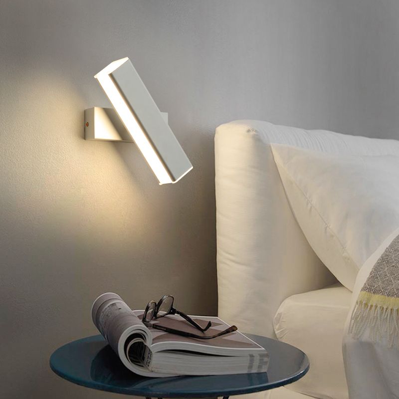 Fuera de luz de pared de metal moderna Rotable 1 Ligera de pared ligera para dormitorio