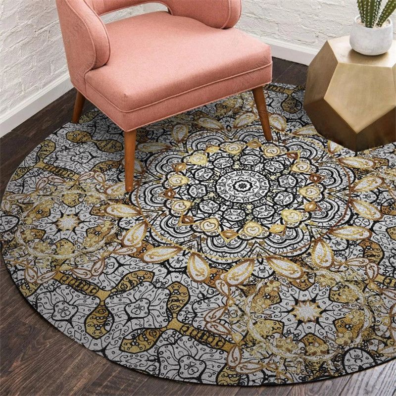 Exotic Moroccan Rug Multi Color Flower Pattern Rug Anti-Slip Pet Friendly Stain Resistant Carpet for Home