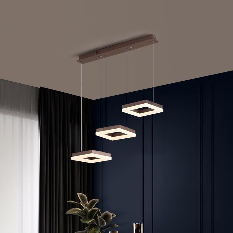 Loop-förmige Acryl 3-Licht-Anhänger Minimalismus LED Hängende Beleuchtung für Esszimmer