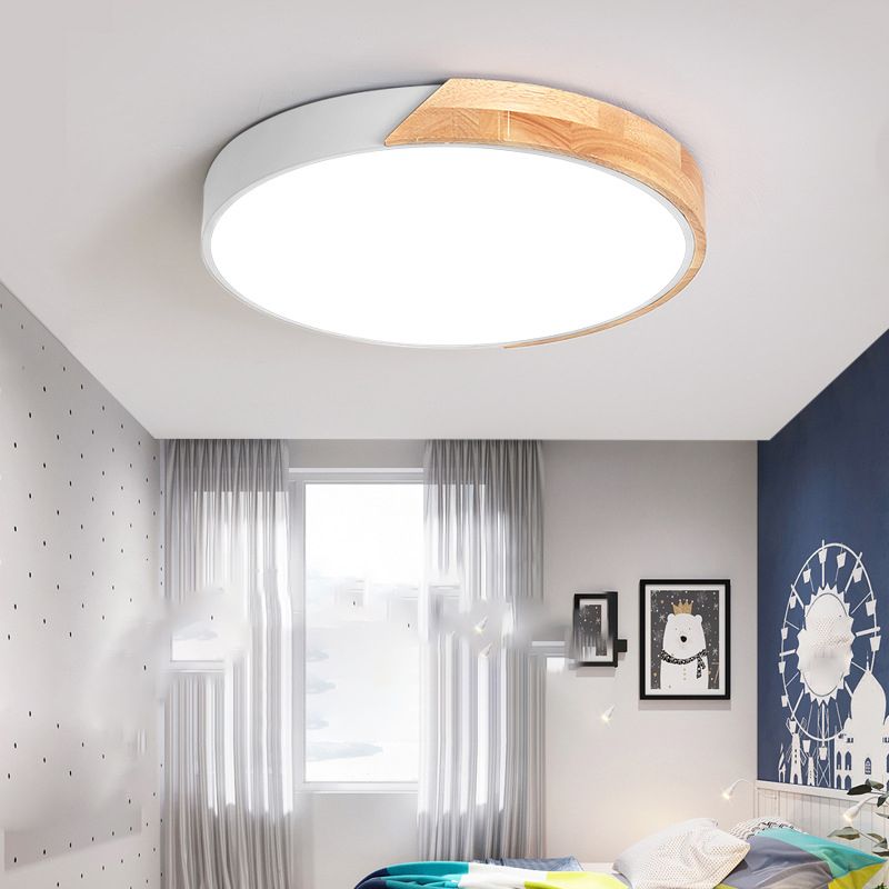 Abat-jour rond en métal encastré Llight Macarons nordiques Style1 tête encastrée