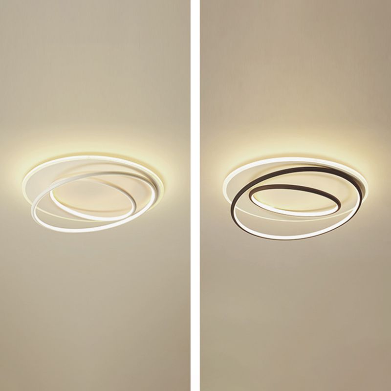 Plafonnier LED à montage encastré moderne, ligne géométrique, abat-jour en Silicone, pour chambre à coucher