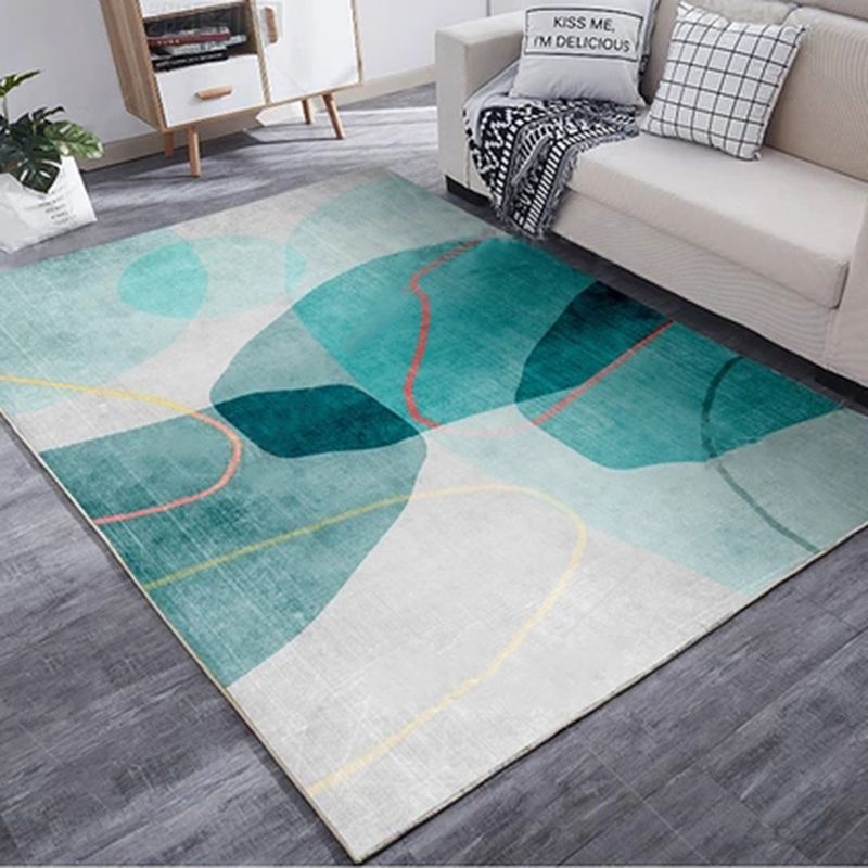 Gold Modern Carpet Polyester Abstract Graphic Carpet Non-Slip Backing Carpet for Home Decor
