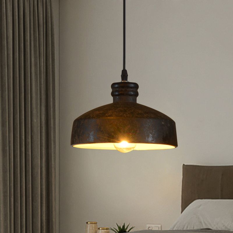 Lampada a sospensione cilindri/cupola in fabbrica Kit di luce sospesa in ceramica in nero per sala da pranzo
