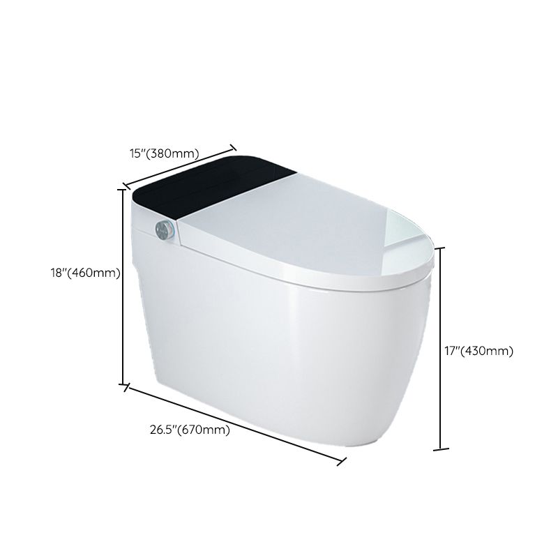 Contemporary Heated Seat Flush Toilet Floor Mounted Black Urine Toilet for Bathroom