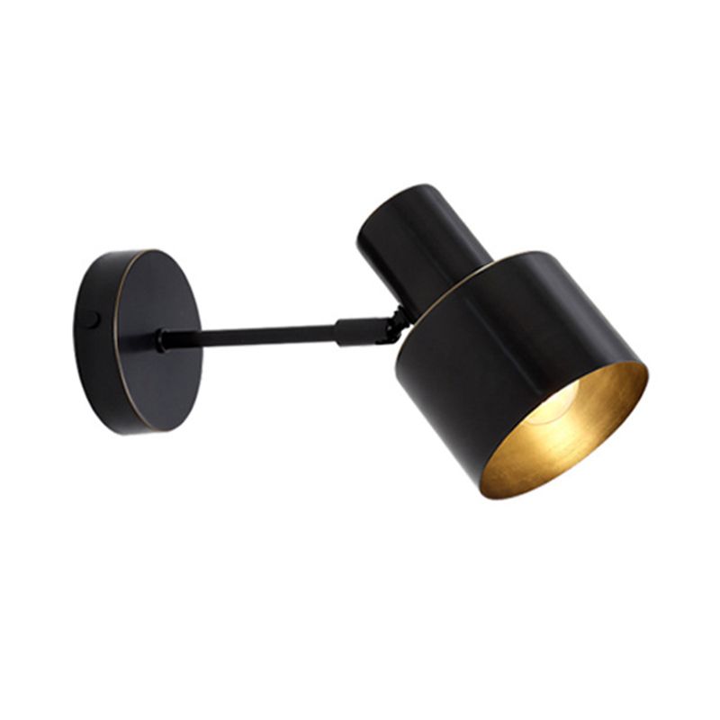 Single Modernism Golden/Black Wall Mounted Sconce Shaded Wall Light for Living Room