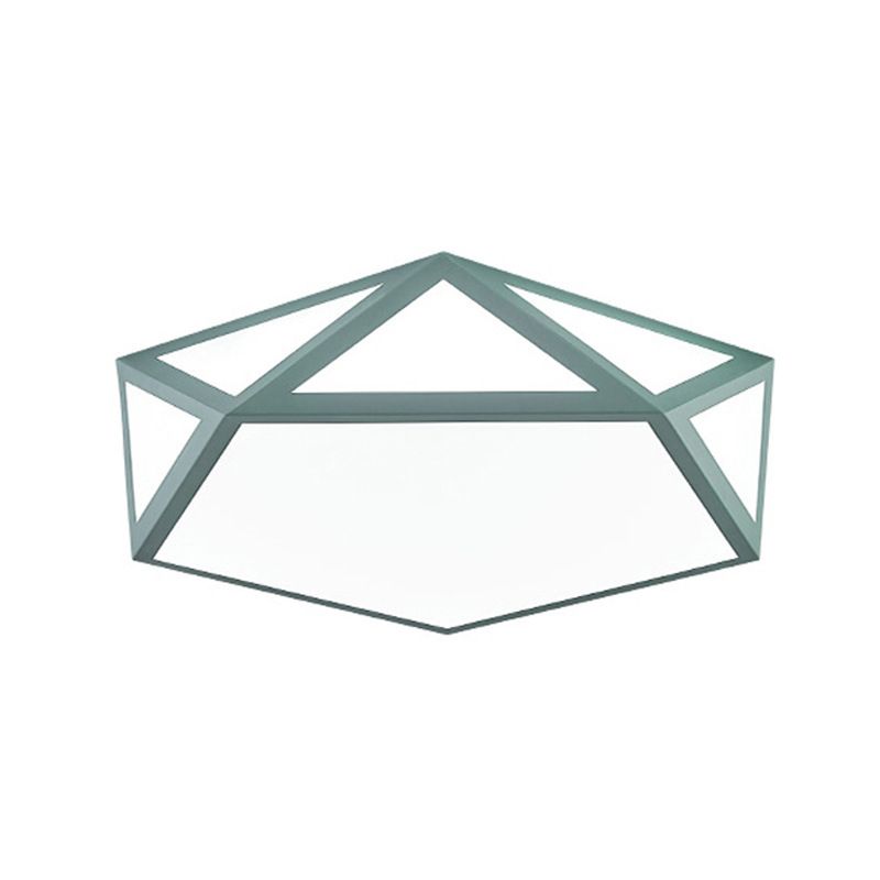 Nordic Colorful Ceiling Light Metal Geometric Flush Mount Light for Living Room