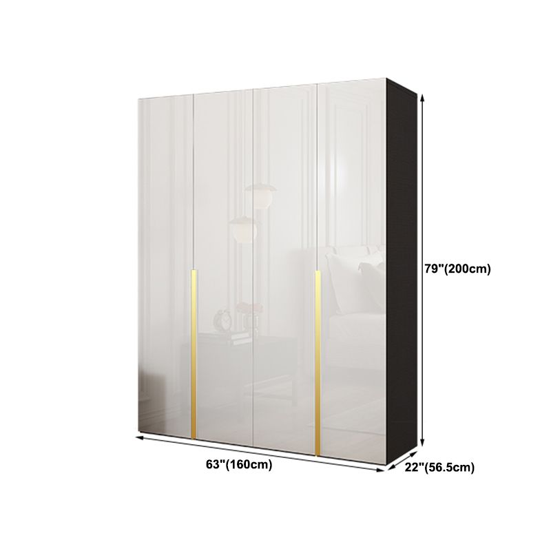 Engineered Wood Wardrobe Cabinet Hinged Modern Wardrobe Armoire