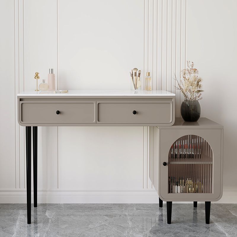2 Storage Drawers Makeup Vanity Desk Table Solid Wood Vanity