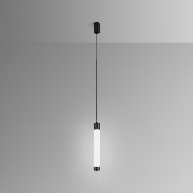 Ampiante moderna a sospensione minimalista a 1 illuminazione in stile moderno illuminazione appesa in metallo