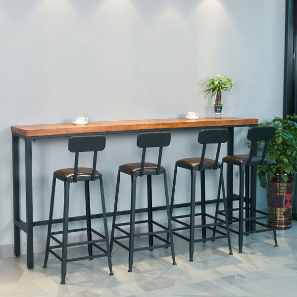 Industrial Pub Dining Set 1/2/5 Pieces Rectangular Bar Stool and Table Set