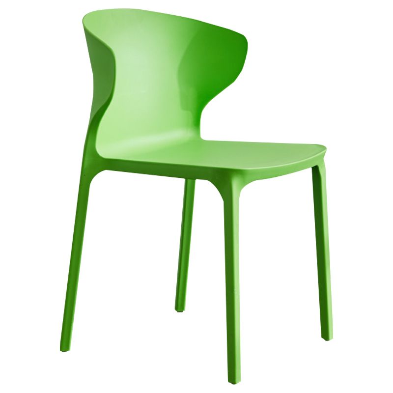 Silla lateral de plástico moderna para interiores y exteriores, silla con respaldo