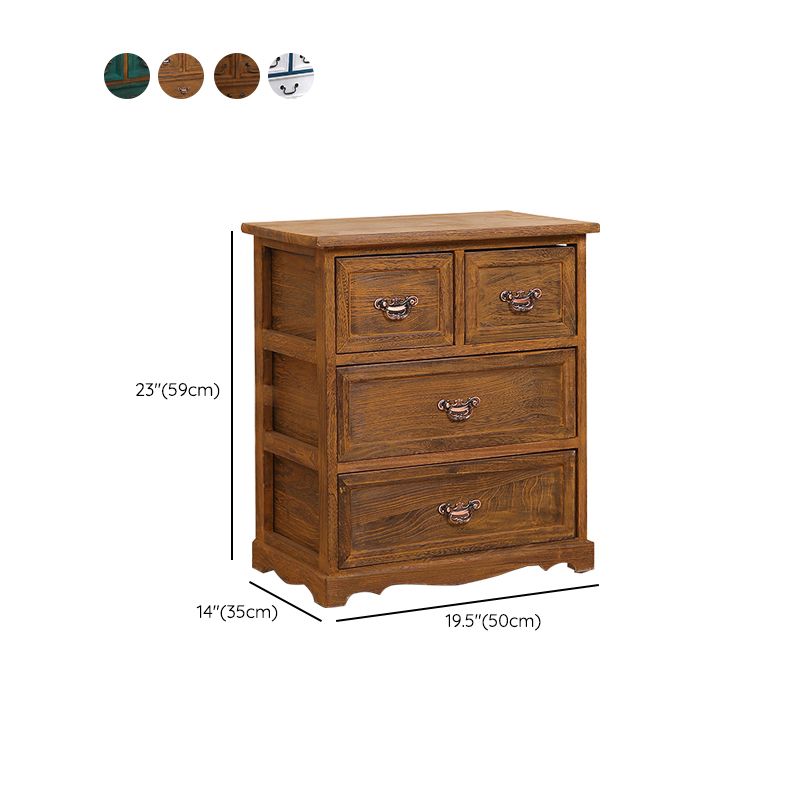 Coastal Storage Chest Dresser Solid Wood Dresser , 13.65 Inch Width