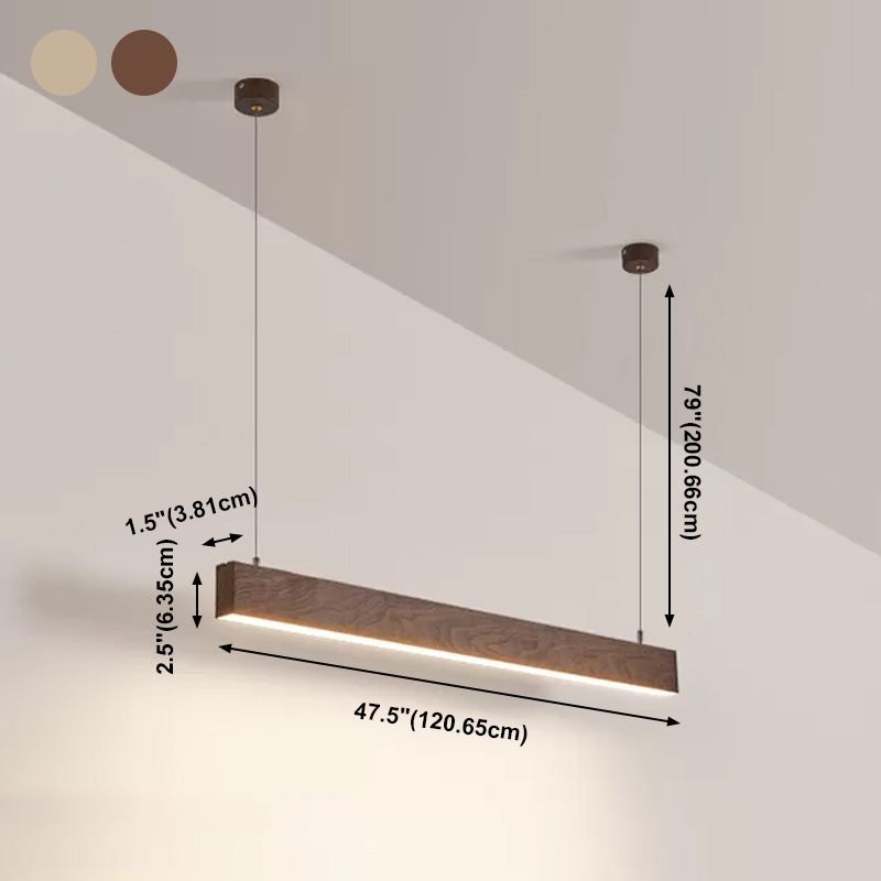 Lustre lustre linéaire lustre de l'île en aluminium contemporain avec une teinte acrylique