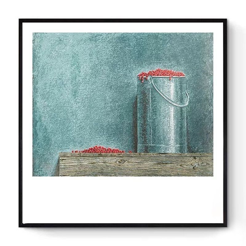 Still Life Fruit Canvas Painting Textured Retro Style House Interior Wall Art