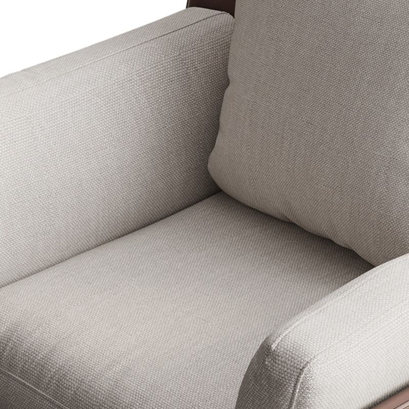 Contemporary 4 Legs Chair Flared Arms Chair with Removable Cushions