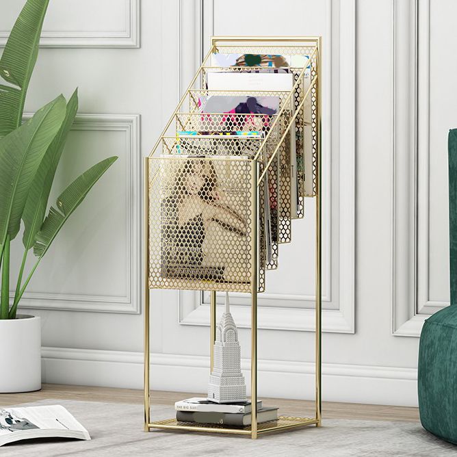 Contemporary Style Step Bookcase Metal Closed Back Bookshelf,36.6" H x 11.8" W