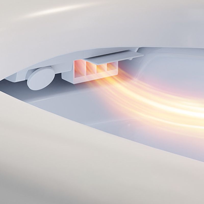 White Heated Seat Bidet Floor Standing Bidet Smart Toilet with Quiet-Close