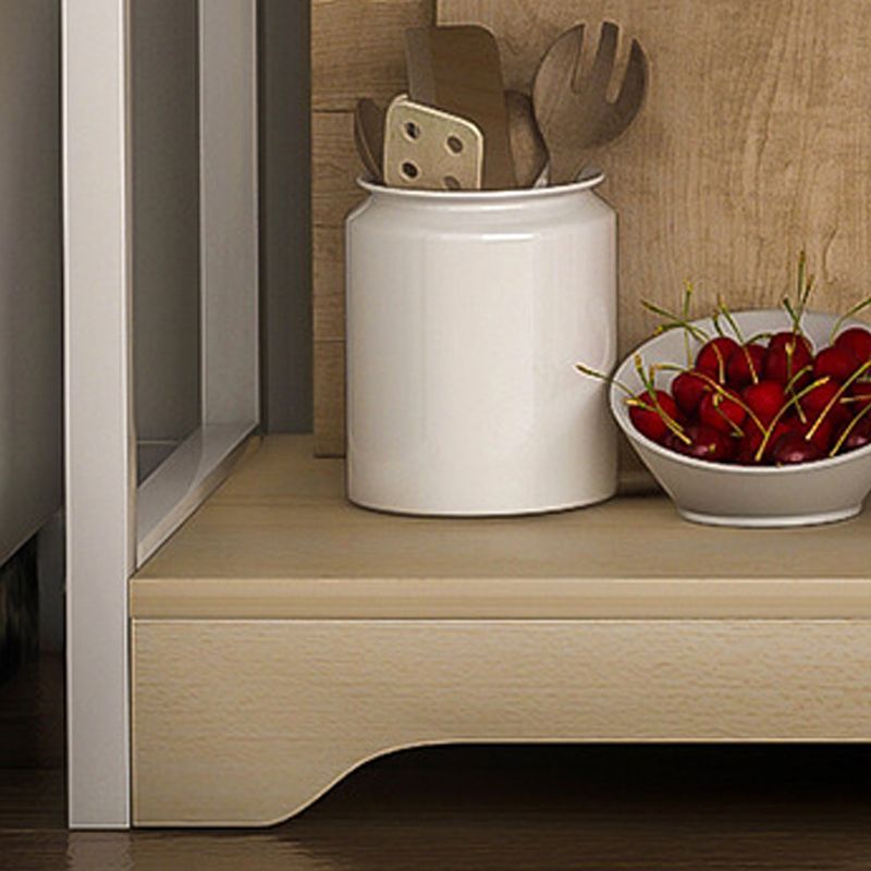 14.1" Wide Modern Bookcase Wood and Metal Multi Tiers Standard Shelf Bookcase for Office