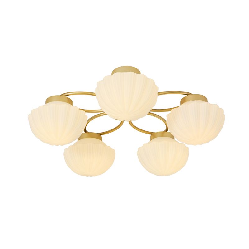 Modern Simple Iron Ceiling Light Hemisphere Shape Ceiling Lamp for Bedroom