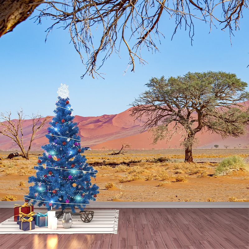 Dry Desert Scenery Mural Stain Resistant Modernist Coffee Shop Wall Decor