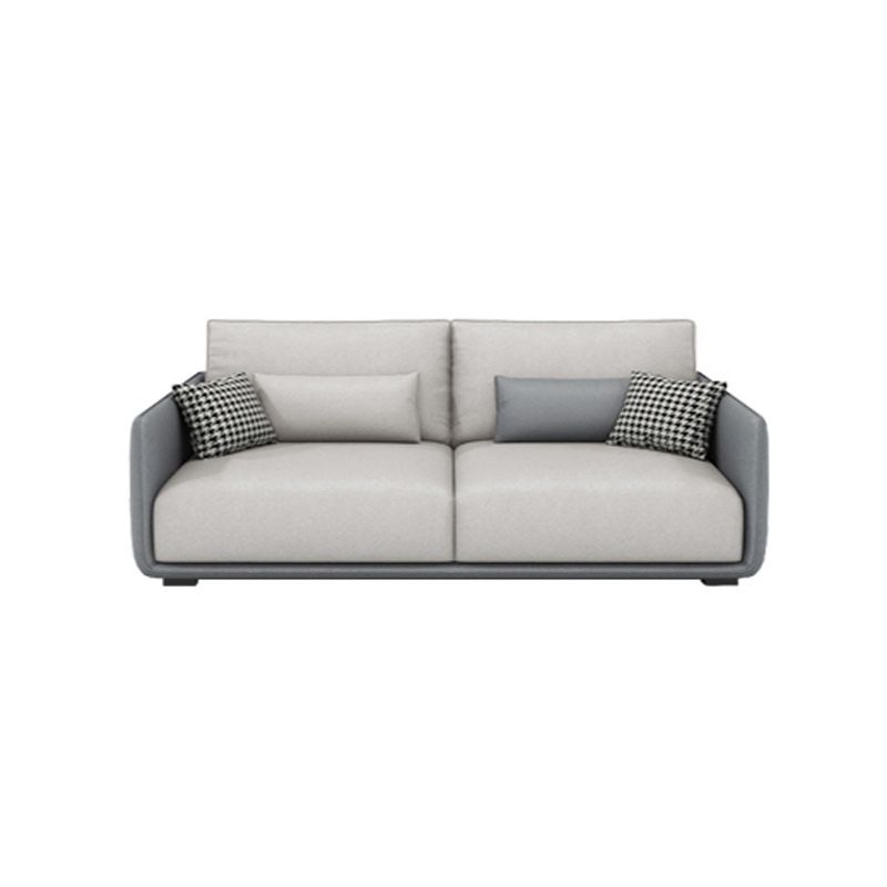 Wohnzimmer zeitgenössische hellgraue Standardtuxedo-Armsofa-Chaise