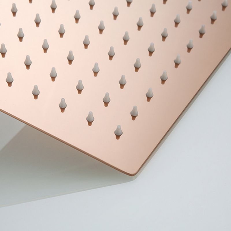 Stainless Steel Square Showerhead Standard Spray Pattern Wall-Mount Showerhead