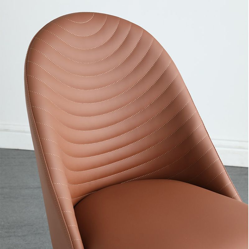 Sillas de comedor de estilo moderno, sillas laterales sin brazos de cocina con patas de metal