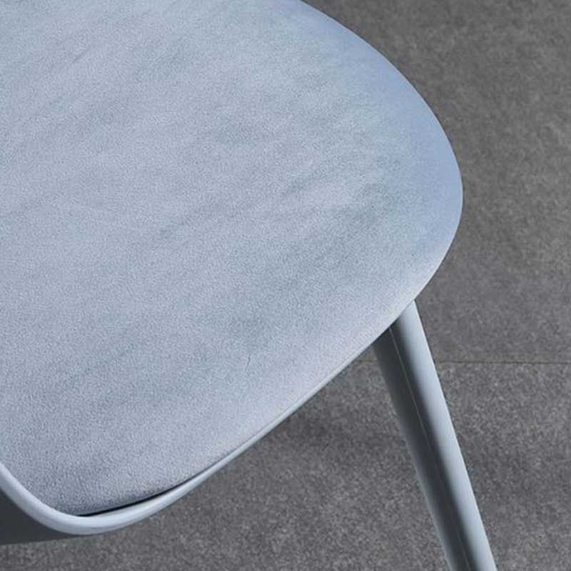 16'' Wide Dining Side Chairs Modern Plastic Indoor-Outdoor Solid Back Chair