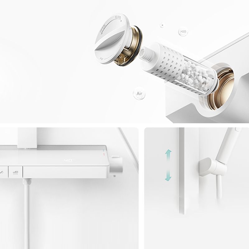 Modern Shower Faucet Brass Thermostatic Adjustable Shower Head Shower System