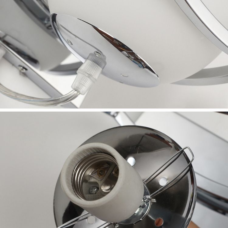 Modern Contracted Ball 1 Head Glass Material Milky White Wall Lamp