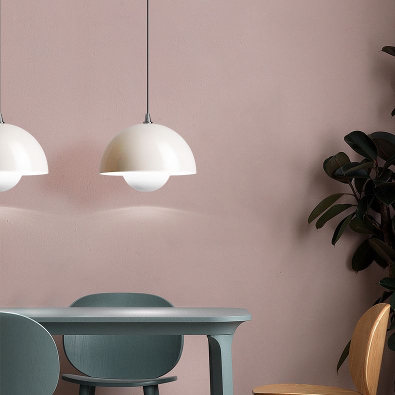 Metal Round Shape Hanging Light Nordic Macarons 1 Light Hanging Light Fixtures