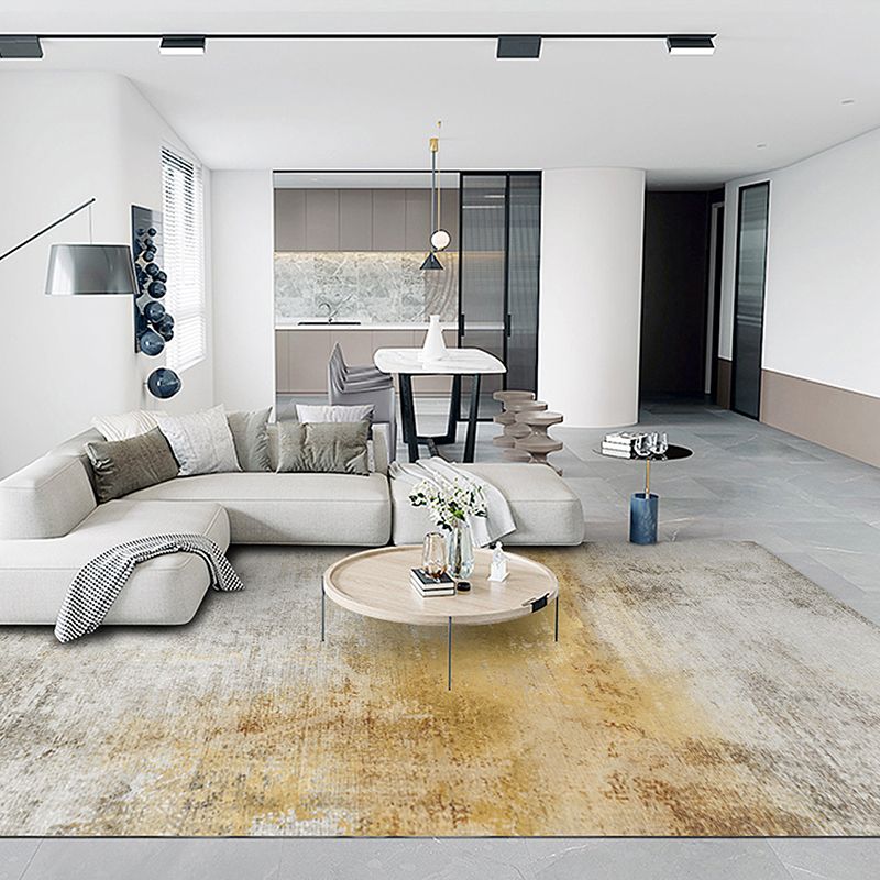 Fancy Modern Arae Carpet Tie-Dye Pattern Polyester Area Rug Stain Resistant Rug for Living Room