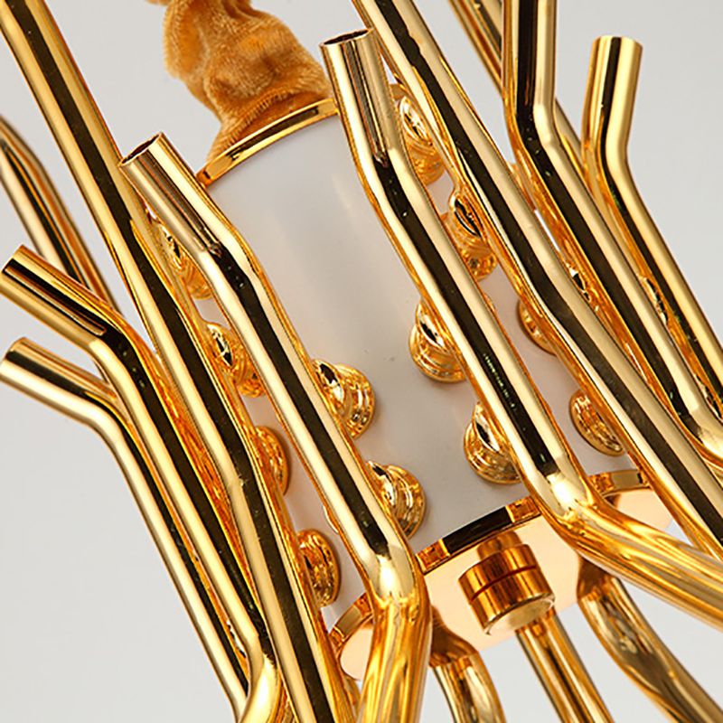 Postmodern Style Chandelier Branching Hanging Pendant Light with Iron Shade