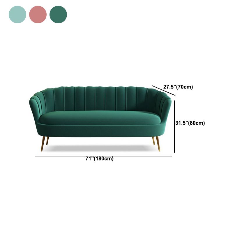 31.5" H Contemporary Sewn Pillow Back Slope Arm Sofa for Living Room