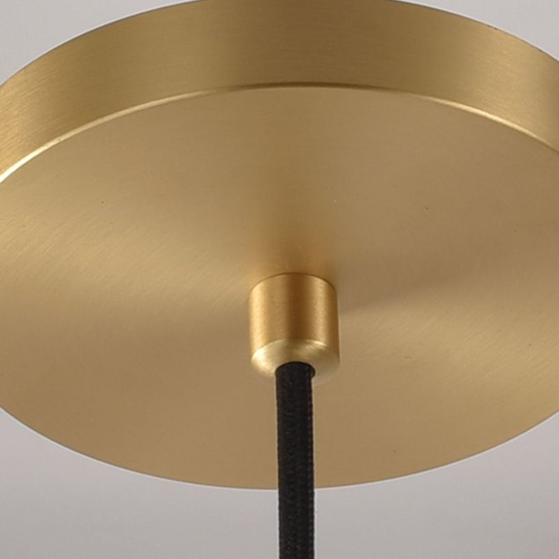 Gold Tube Hanging Pendant Light Minimalist-Style LED Metal Ceiling Pendant Light