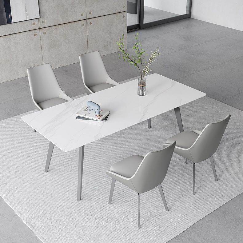 Luxury Sintered Stone Top Table Rectangle Table with 4 Legs for Restaurant