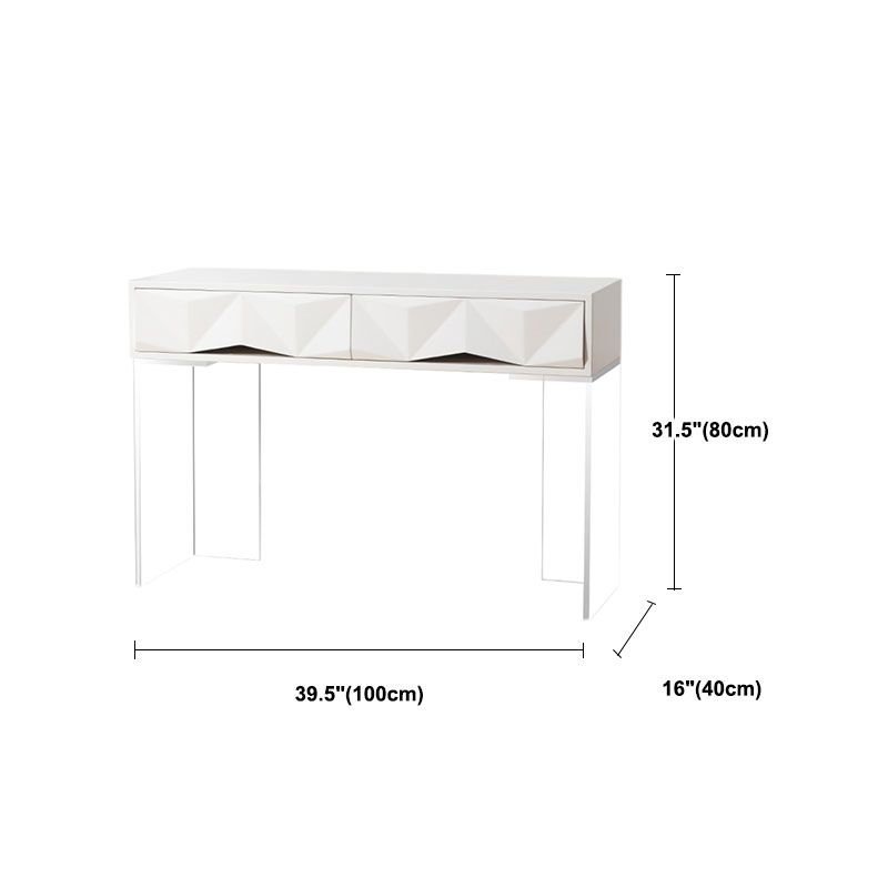 Modern Makeup Dressing Table Stool Set with 1/2 Storage Drawers