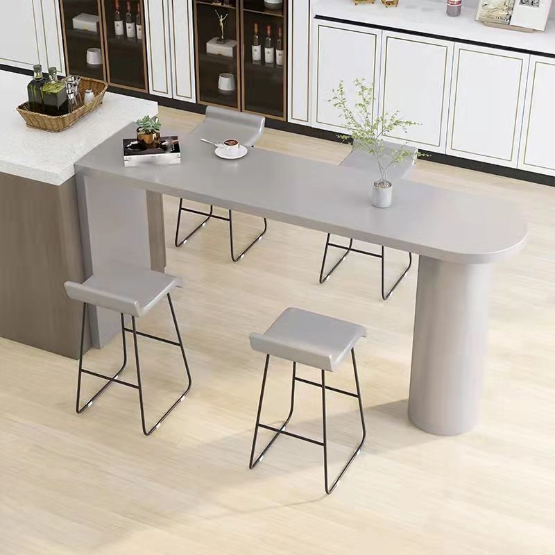 Contemporary Style Bar Table Solid Wood Bar Dining Table for Living Room