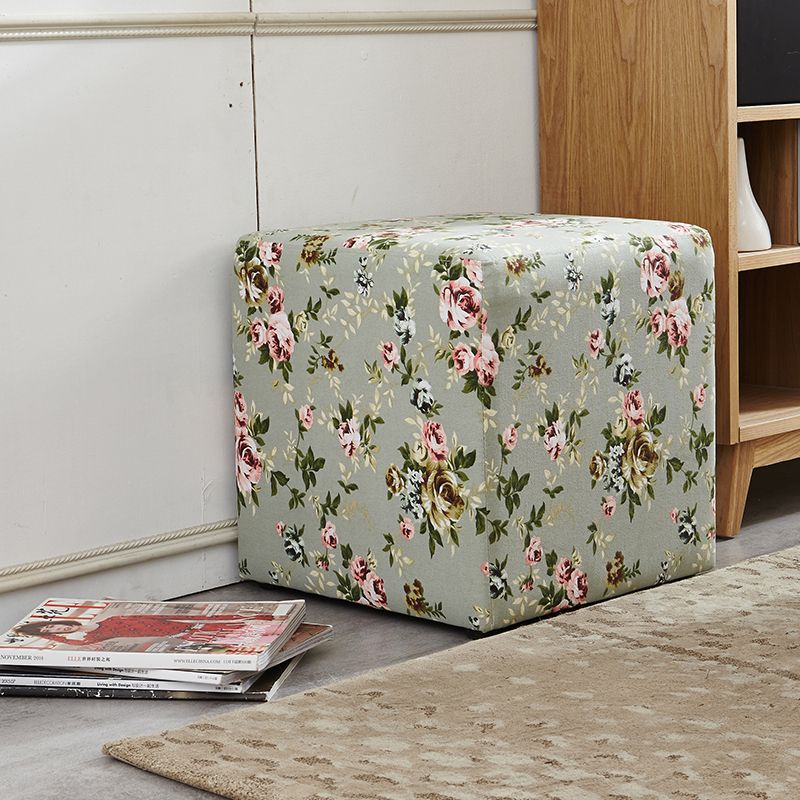 Traditional Removable Cushions Chaise Fabric Floral Chaise for Living Room